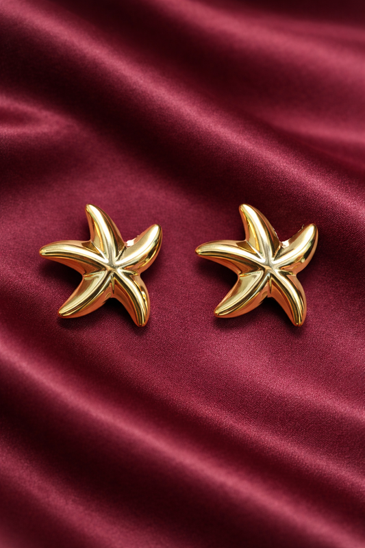 Golden Starfish Studs