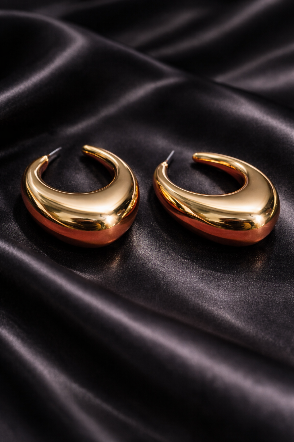 Golden Aura Statement Hoops
